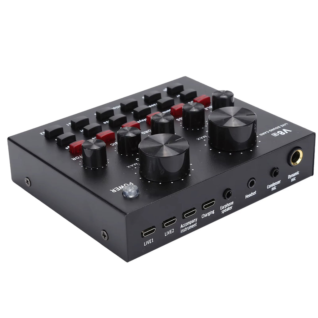 Live Broadcast Sound Card Multifunction Mobile Phone USB Host Computer Karaoke Sound Card for Live Streaming