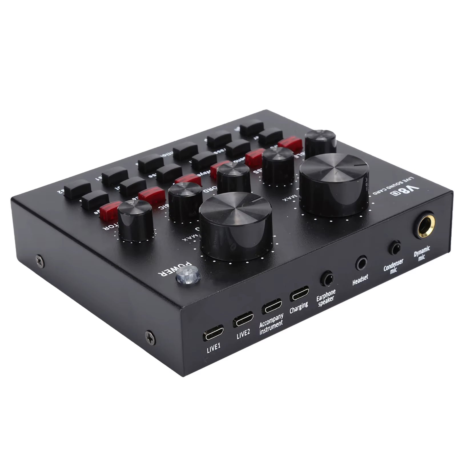 Live Broadcast Sound Card Multifunction Mobile Phone USB Host Computer Karaoke Sound Card for Live Streaming