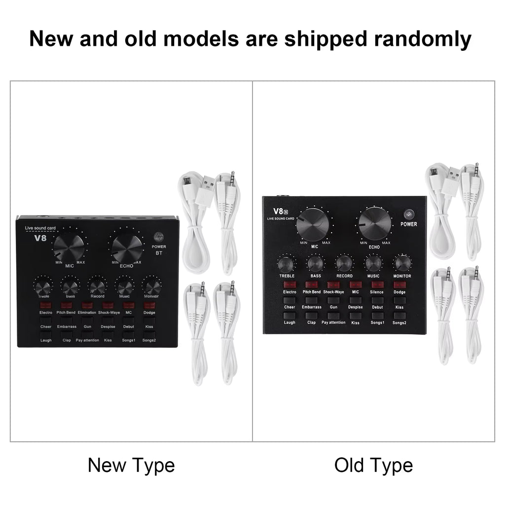 Live Broadcast Sound Card Multifunction Mobile Phone USB Host Computer Karaoke Sound Card for Live Streaming