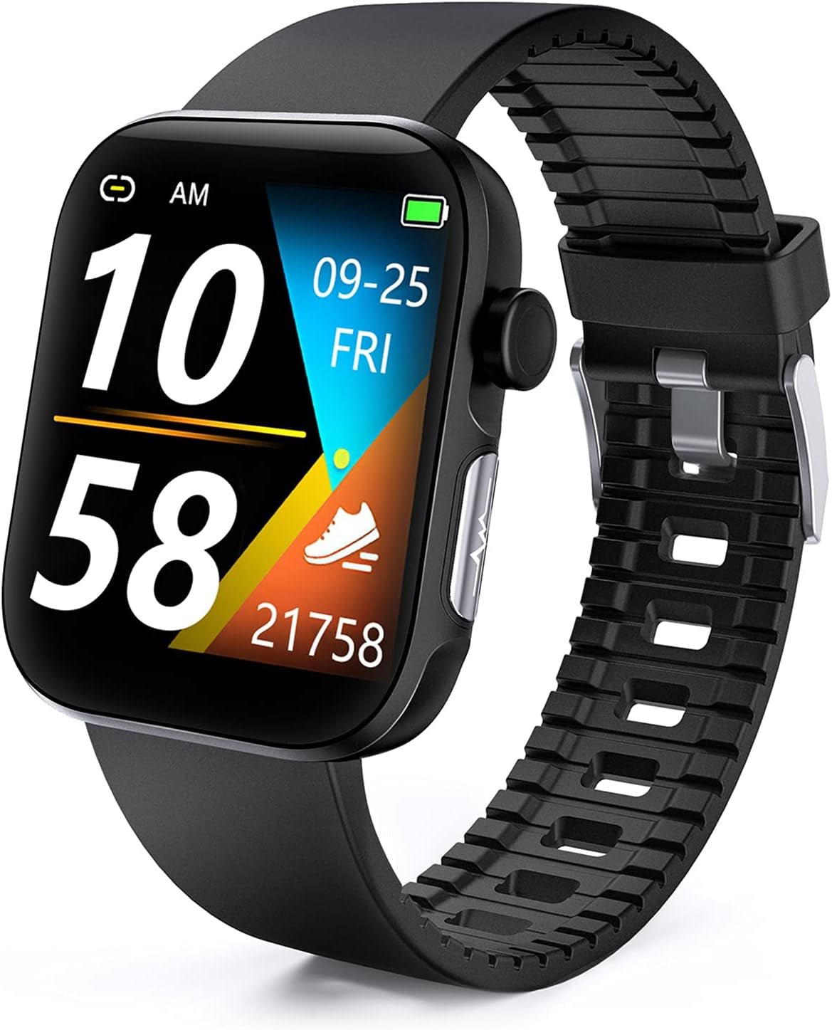 Smart Watch Heart Rate Activity Tracker,  Blood Oxygen Meter HRV Blood Pressure Monitor Waterproof Fitness Tracker Watch with Sleep Monitor Smart Band Calories Pedometer for Women Men (Black)