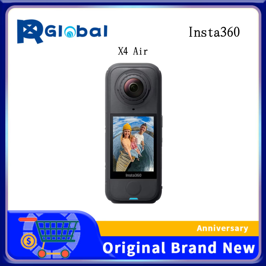 Insta360 X4 Air: Capture Immersive 8K 360° Video with Dual 1/1.8" Sensors. Lightweight 165G, 88-Min Battery & 15M Waterproof