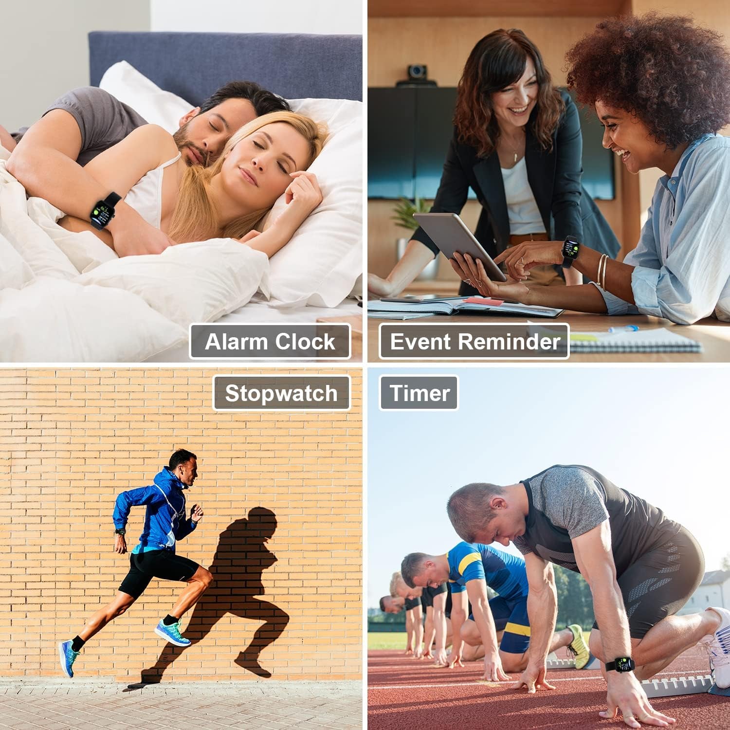 Smart Watch Heart Rate Activity Tracker,  Blood Oxygen Meter HRV Blood Pressure Monitor Waterproof Fitness Tracker Watch with Sleep Monitor Smart Band Calories Pedometer for Women Men (Black)